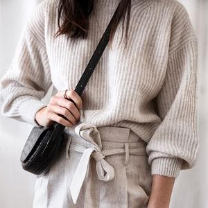 Everlane Almond Oversized Alpaca Sweater